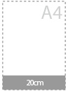 20cm<br/><span style='font-size:11px;'>(20,6 * 4,5 cm)</span>